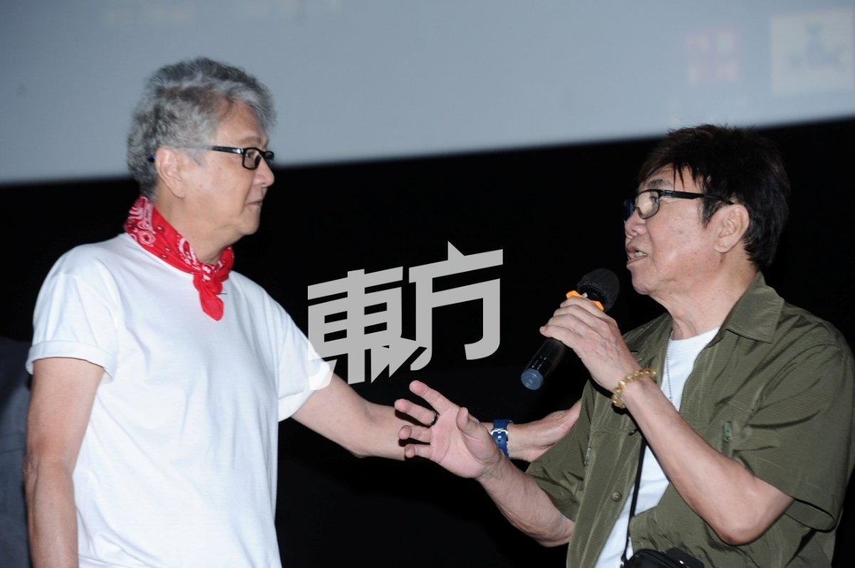 王骏（左起）和张少林在新电影中一起合作。