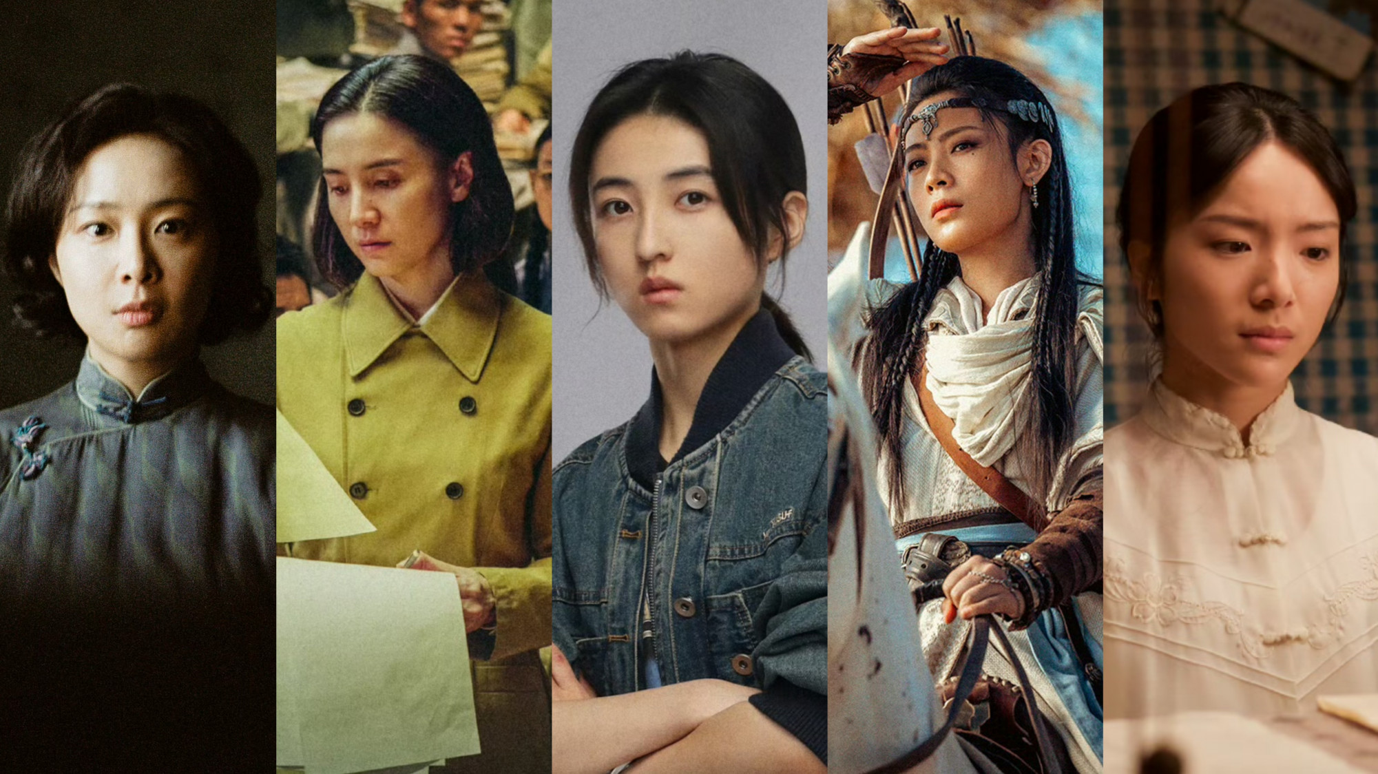 高叶（左起）、宋佳、张子枫、陈丽君以及李思潼争影后。