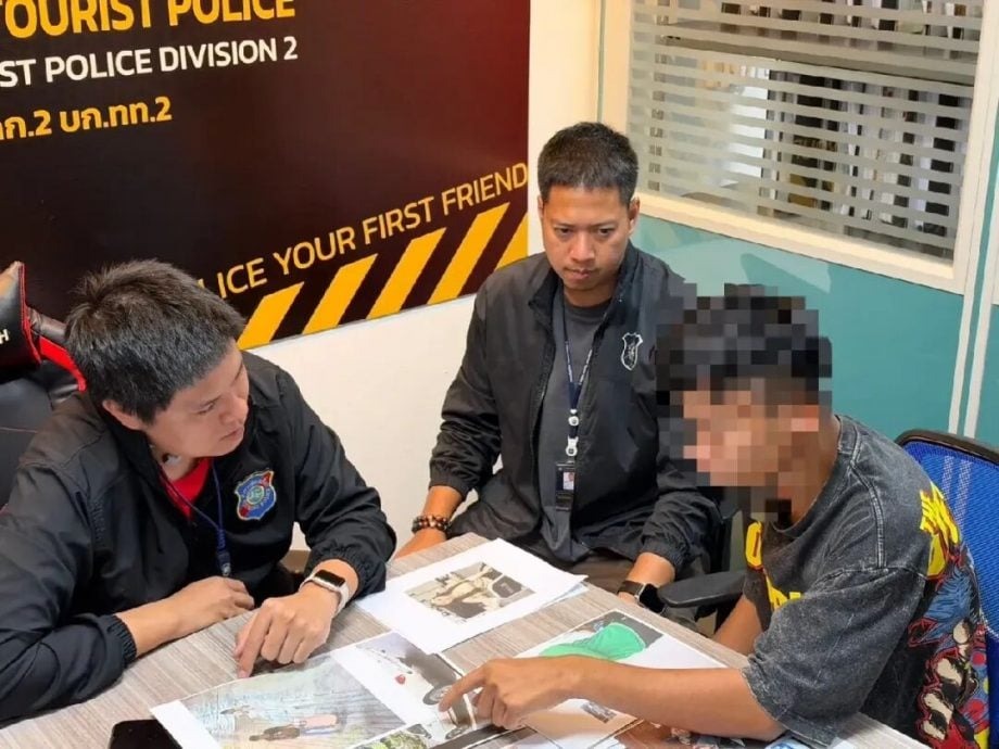 泰国警方逮捕两名男嫌犯，目前案件仍处于调查阶段。（图取自网络）