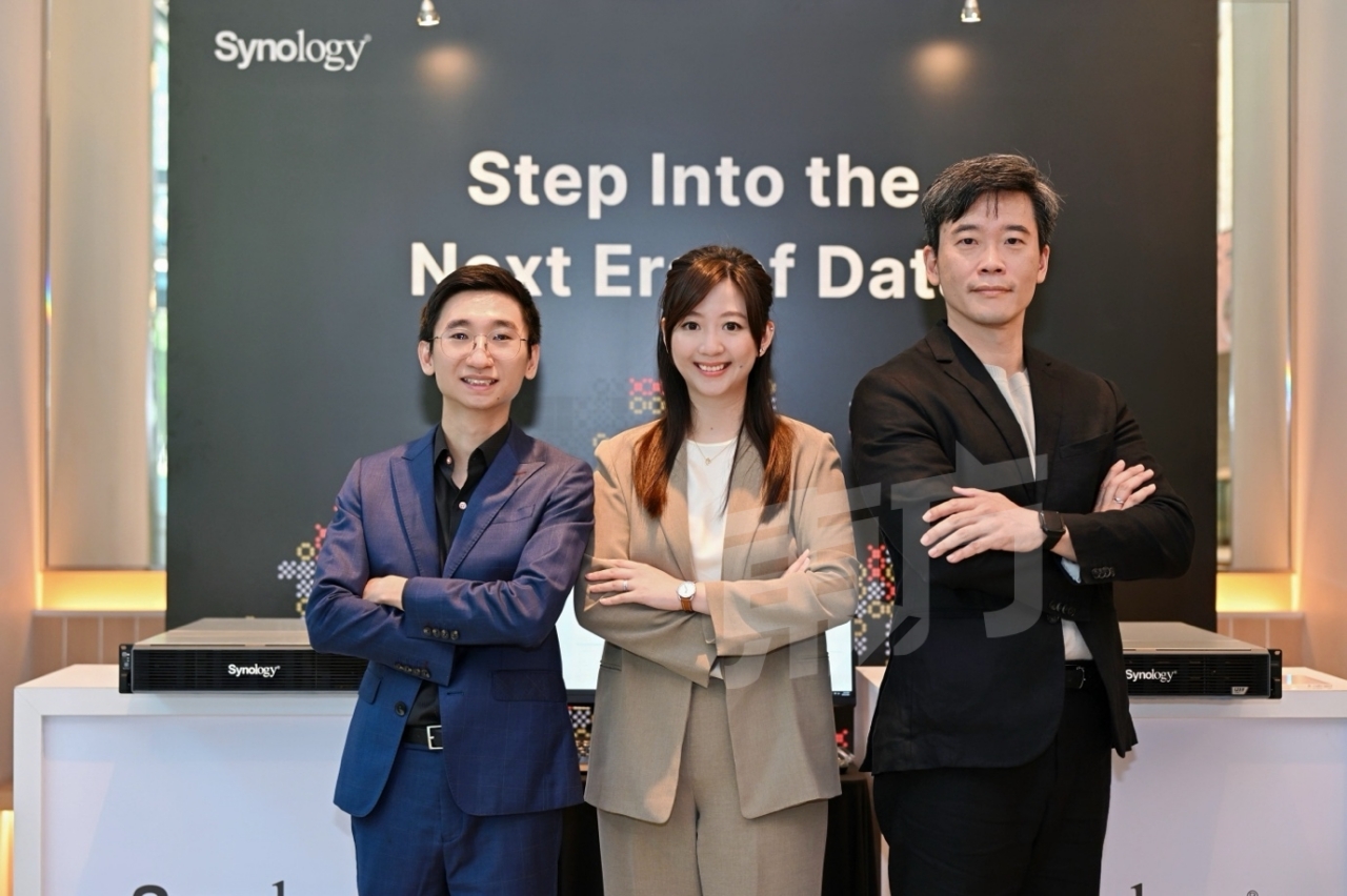 Synology马来西亚区经理沈祖琛（左起）、国际商务部门总监翁嘉安以及东南亚区域负责人杨喆胜。
