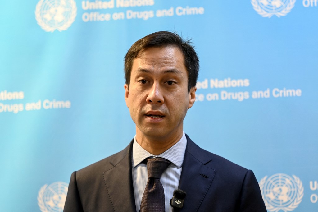 联合国毒品和犯罪问题办公室（UNODC）驻阿富汗代表奥克.塞雷于周三，在喀布尔接受法新社采访。（图取自法新社）