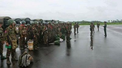 缅甸政府调派军队进驻若开邦，打击邦内的极端恐怖分子。