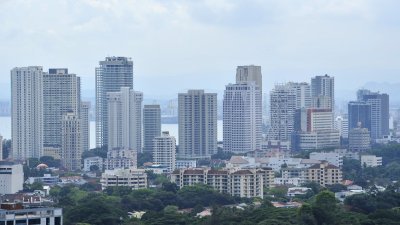 槟城过去一年能计算涨跌幅的149个房产项目中，有高达34%房产跌价、39%涨价及27%价格稳定。（档案照）