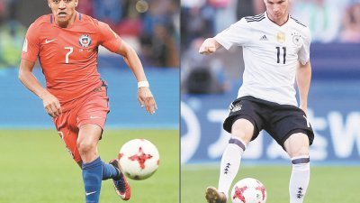 智利队史射脚王桑切斯（左）和领跑洲际杯射脚榜的德国前锋维尔纳，谁能帮助球队成为洲际杯新的冠军球队？
