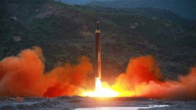 朝鲜又发射飞弹。（示意图／翻摄自北韩《劳动新闻网》）