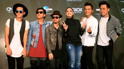 成为“ONEXOX之友”的组合Bunkface（左起）、小天后法苏拉（Fazura）和东于哲将会陆续带来多场音乐活动表演。