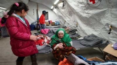 乌兹别基2015年在克罗地亚入住难民营。（照片取自美联社 ）