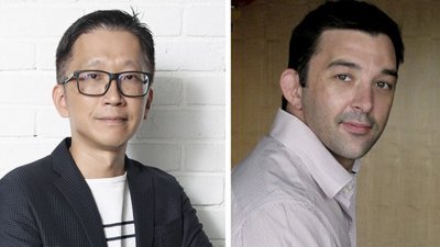 孙德俊（左）与尼克德鲁分别当选为马来西亚数码协会主席和副主席。