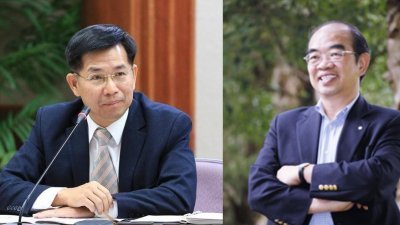 教育部长潘文忠（左）请辞获准，行政院周一公布由中央研究院院士吴茂昆接任。