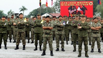 马来西亚和菲律宾2国一共有120名陆军进行军事培训。