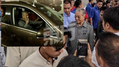 已93岁高龄的敦马哈迪，一时兴起自己驾车从酒店房间至会议室开会。（摄影：吴维康）