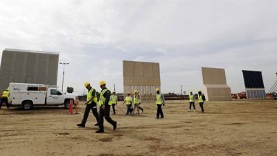 美国总统特朗普要盖美墨边界高墙，已有许多厂商提出样本。