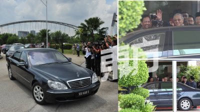 汶莱苏丹博尔基亚于上午11时45分抵达，马哈迪也在办公室门口亲自迎接苏丹的到来。（摄影：邱继贤）