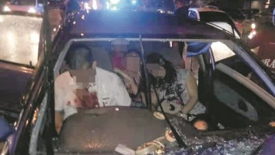 华商驾驶的国产威拉轿车失控酿意外，前者不幸当场毙命，其妻子及两名儿子则分别受轻重伤。