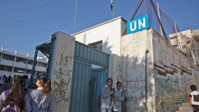 美国停止对联合国近东救济工程处的资助，料将影响500万名巴勒斯坦难民及逾50万名儿童。这是一所由联合国近东救济工程处，在约旦河西岸东纳布卢斯的难民营建立的一所学校，供难民求学。