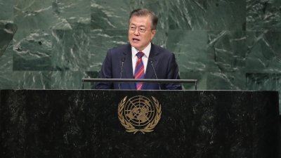 韩国总统文在寅藉联合国大会的演说再次为朝鲜发声，要求国际社会支持和配合，让朝鲜相信无核化是正确选择。