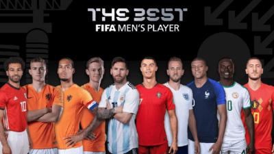 国际足联公布了年度最佳球员十大候选名单，并在官网上发布了入围者的海报。