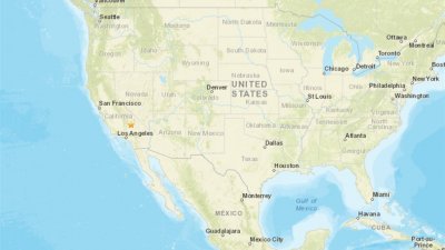 美国加州里奇雷斯特市附近发生规模6.4强震。（图取自USGS网页）