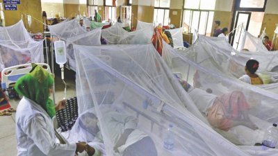 孟加拉国爆发20年来最严重的骨痛热症疫情，首都达卡是重灾区，医院病房住满感染骨痛热症病毒的病患。