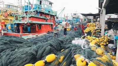 峇都茅码头空间有限，渔行希望政府可以提升该码头，让他们有更多空间进行渔业工作。