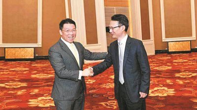 倪可敏（左）会晤王健后，为有意进军中国市场的大马商家捎来好消息。