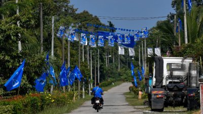 在新常态下进行的仕林州议席补选，选区不再出现旗海战，仅有国阵旗帜在柏沙勿垦殖民区和地罗拉飘扬。