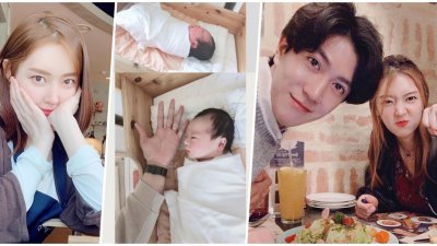 雅凛在IG上贴出老公和儿子的温馨合照，宣布顺利产子。
