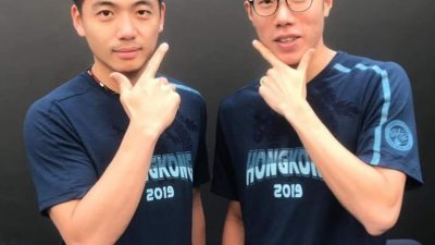 陈蔚强（左）与吴蔚升盼望尽快与尤尼克斯敲定赞助续约合同，以冲击明年的奥运和世羽赛资格。