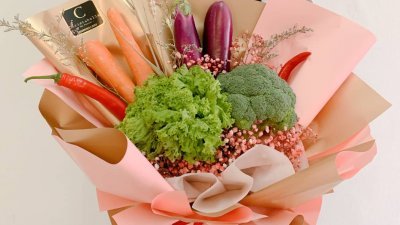 克理斯塔贝儿花坊今年所接获的母亲节蔬菜花束订单，比起去年增加40%。