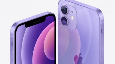 苹果公司20日无预警推出全新的“紫色”iPhone 12。（图取自Apple官网）