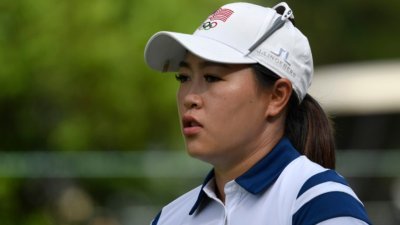 大马高尔夫球赛女选手陈月桢暂时以146杆，排在第49名。（图取自路透社）