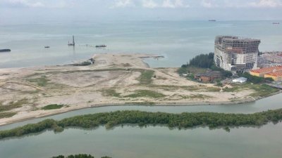 马六甲现有的填海工程，所展开发展项目并不多。-档案照