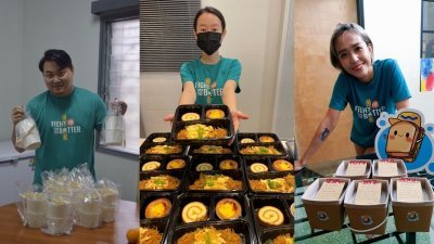 菲比、车志立、黄毓敏和符雁蓉合力准备共41份的限量美食，为有需要的孩童及其社区筹款。