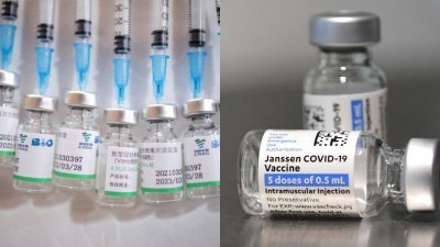 大马药剂监管局在今日召开的第361次会议上，批准了国药疫苗（Sinopharm，左图）与强生疫苗（Janssen）疫苗。
