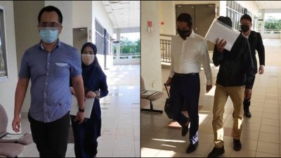 面对4项控状的莫哈末阿里（左图），在律师陪同下抵达芙蓉法庭；莫哈末依兹米（右图）面对一项控状，否认罪行。
