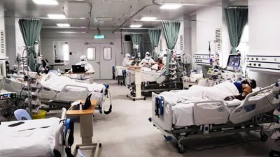 柔政府医院加护病房（ICU）病床使用率，已从今年5月的90-97%，一路下滑至78%。档案照
