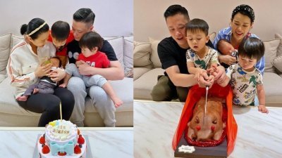 胡杏儿的小儿子迎来了满月，两夫妻在社交网上也晒出了一家人的温馨合照，与大家共享喜悦。