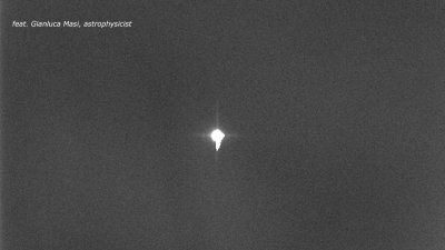 天文学家马西在意大利拍到长征火箭残骸的照片。（图取自推特）