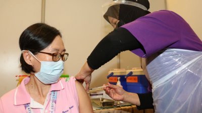 柔州登记接种疫苗人数达42％。（档案照）