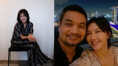 孙燕姿日前在社交网上晒出了与老公的甜蜜合照，庆祝结婚十周年。