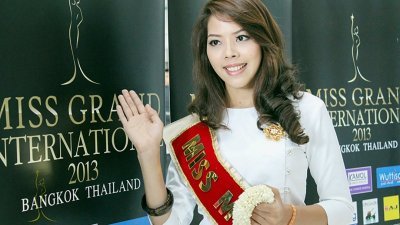 田径运动员出身的赫塔赫特是一名体操教练，2013年代表缅甸在泰国参加第一届国际万国小姐选美大赛。（图取自国际万国小姐/法新社）