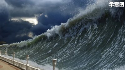 民防局已接获气象局的通知，指全国各地将于周四起至周日发生海水大涨潮的反常气候现象。（示意图）