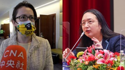 台湾外交部发布新闻稿，将会派出驻美代表萧美琴（左）和行政院政务委员唐凤参与美国拜登政府下月主办的民主峰会。（图取自中央社）
