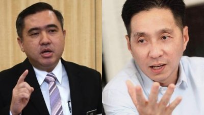 陆兆福（左）批评民政党没价值观，胡栋强（右）于周四发文告作出反驳。