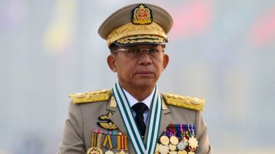 缅甸军政府最高领导人敏昂莱没被邀请出席东盟下周的峰会。（图取自路透社）