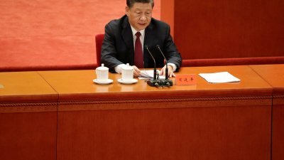 中国国家主席习近平周五在北京冬奥会、冬季残奥会总结表彰大会上讲话。（图取自路透社）