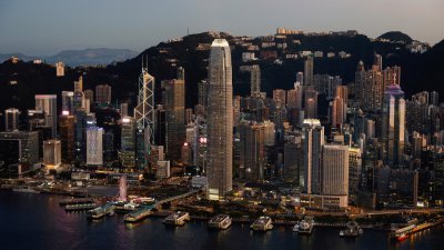 图为香港中环高楼林立的景色。（路透社档案照）