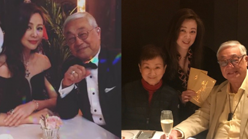 曾江去年与外甥女王馨平聚餐。