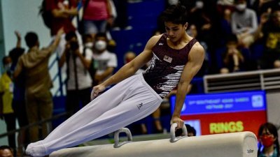 大马男子体操选手沙鲁尔在男子跳马决赛中收获第7名结束共运会首秀。