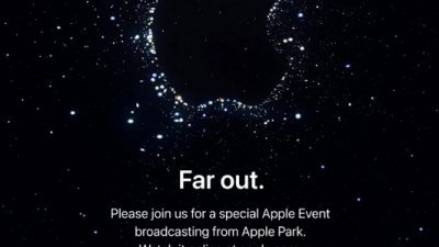 苹果正式发出2022首场秋季发表会活动邀请函，将于大马时间9月8日凌晨1时登场。 （图取自苹果官网）
